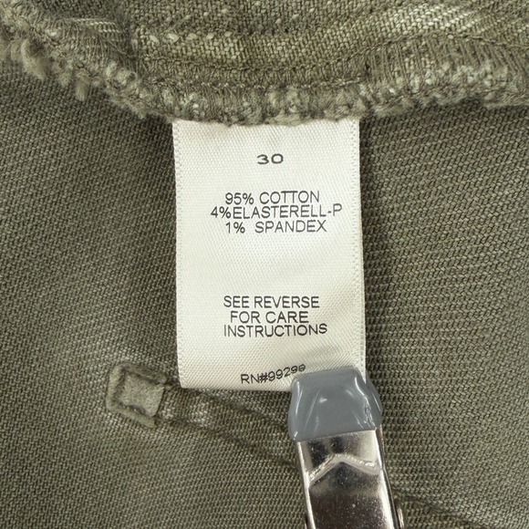 EVEREVE Cora Barrel Leg Utility Pant Womens 30 Olive Green Ankle Balloon - Picture 12 of 16